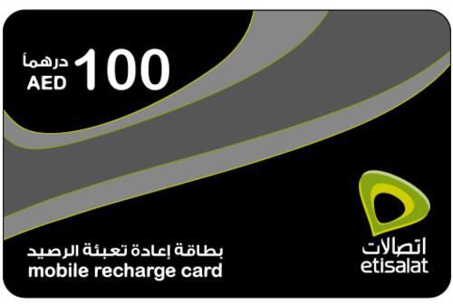 etisalat card recharge number